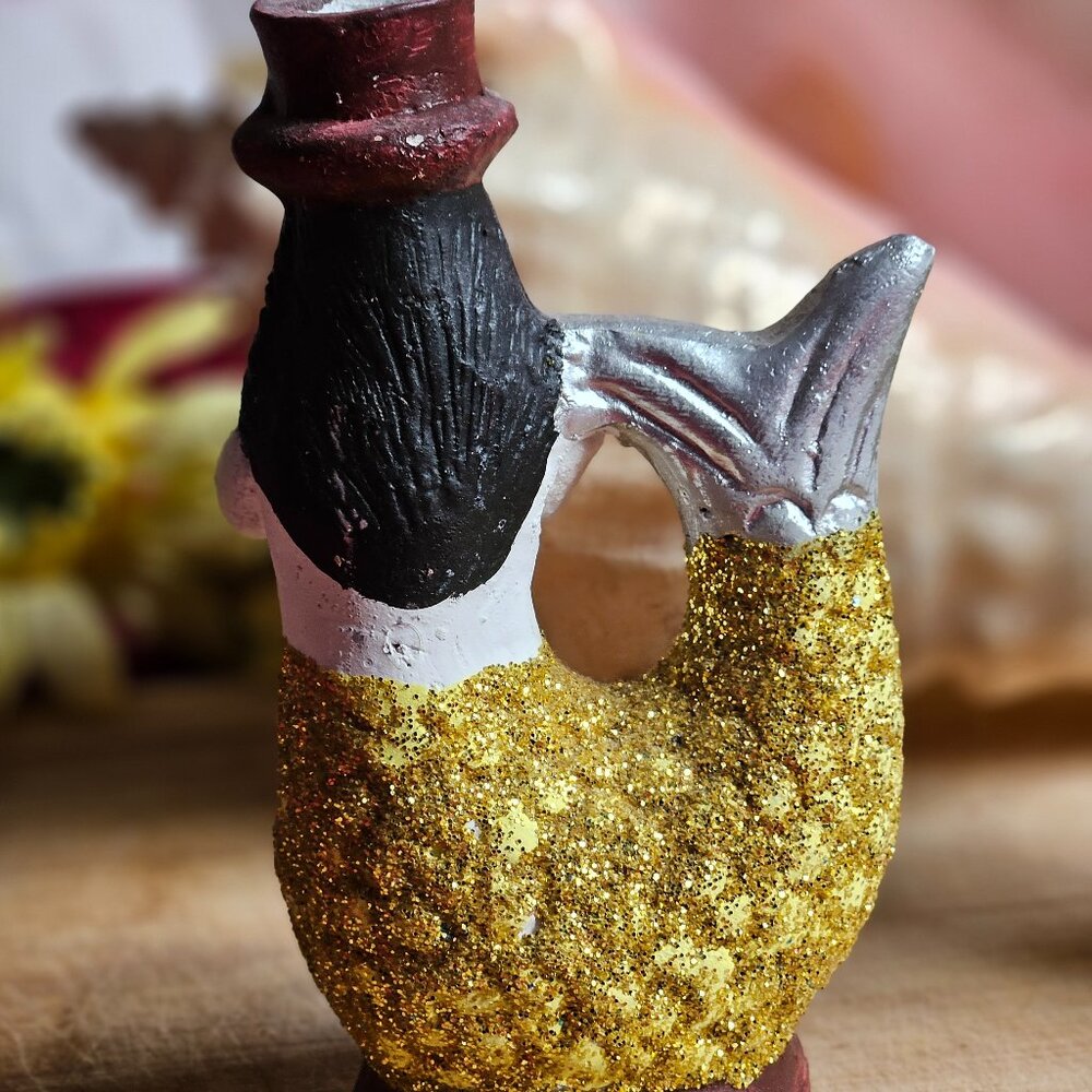 VINTAGE OAXACAN MERMAID SIRENS SCULPTURES CANDLE HOLDERS!! - Picture 5 of 7